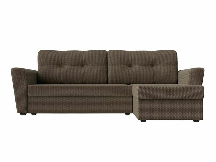 Угловой диван-кровать Амстердам лайт бежево-коричневого цвета правый угол - купить Угловые диваны по цене 27999.0