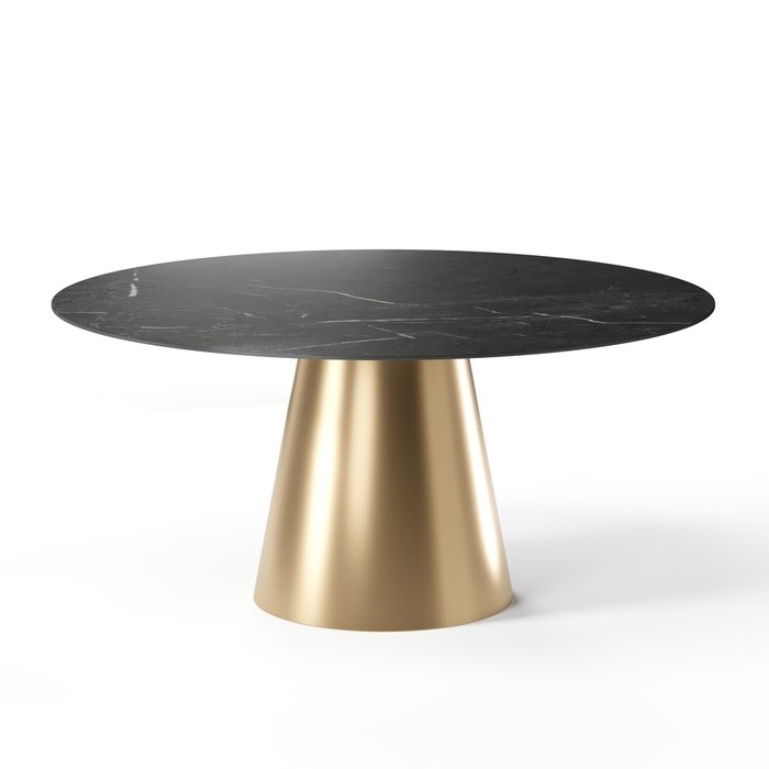 Обеденный стол Алькор черно-золотого цвета