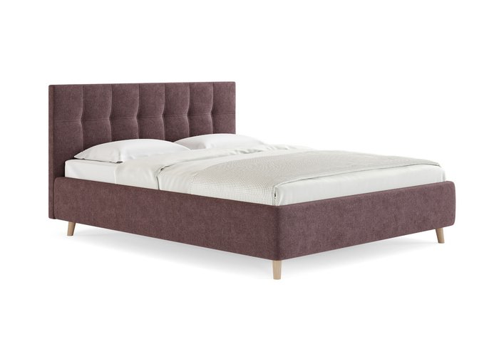 Кровать Bella 160х200 цвета марсала без основания и подъемного механизма 