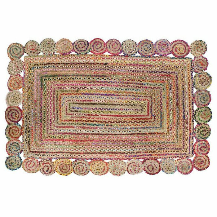 Ковер из джута и хлопка 160x230 бежевого цвета