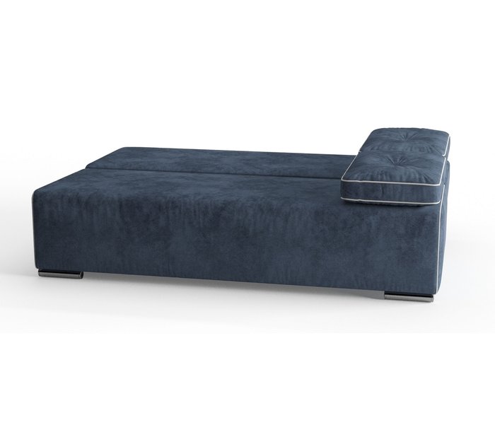Диван-кровать Роклин в обивке из велюра темно-синего цвета - лучшие Прямые диваны в INMYROOM