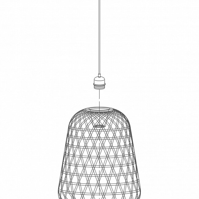 Подвесной светильник Basket светло-бежевого цвета - лучшие Подвесные светильники в INMYROOM