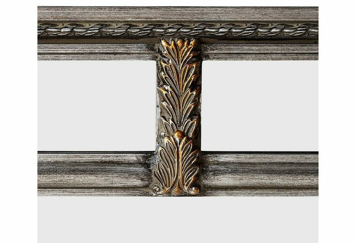 Настенное зеркало Ларри Silver в деревянной раме - лучшие Настенные зеркала в INMYROOM