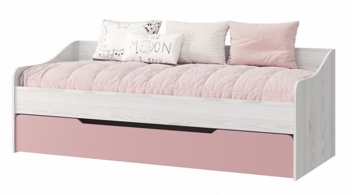 Кровать-софа Лило 80х200 серо-розового цвета - купить Одноярусные кроватки по цене 18628.0