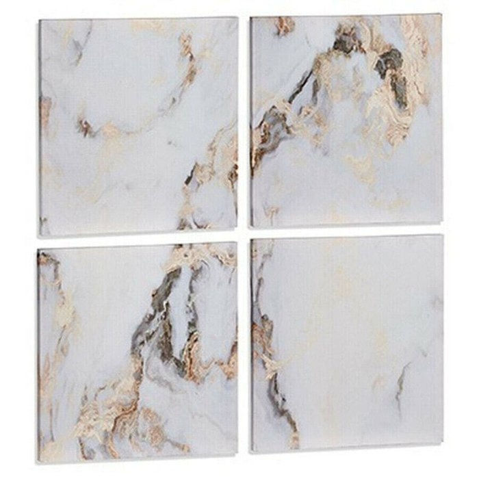 Полотно Мрамор Белый 35 x 7 x 35 cm (6 штук) - лучшие Картины в INMYROOM