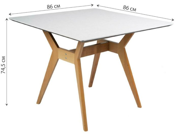 Стол обеденный Нарвик цвета мрамор бьянко - купить Обеденные столы по цене 19990.0