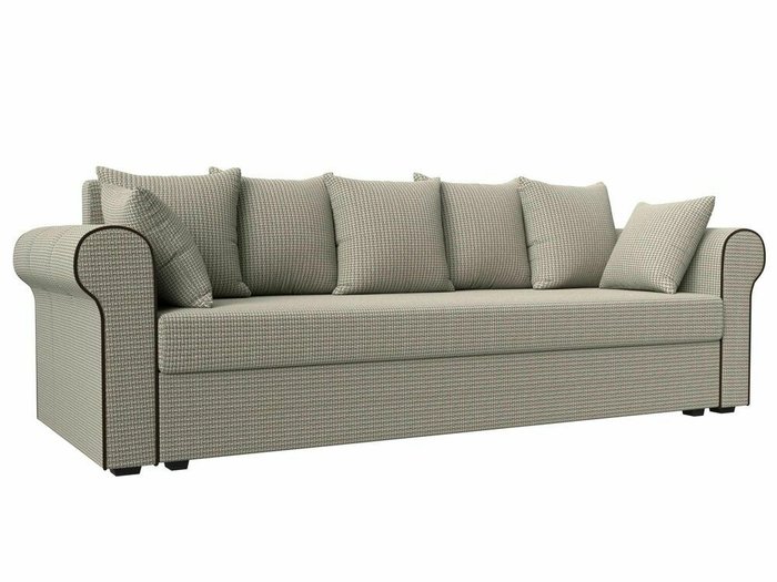 Прямой диван-кровать Рейн серо-бежевого цвета
