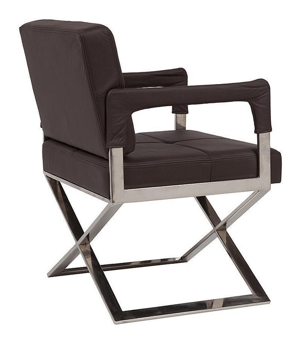 Кресло Aster X Chair Темно-коричневая Кожа  - купить Интерьерные кресла по цене 82257.0
