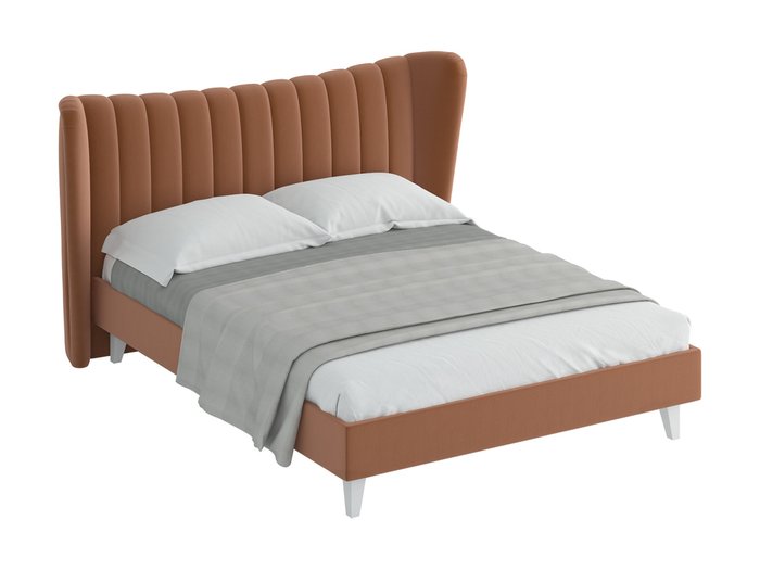 Кровать Queen Agata коричневого цвета 160х200 