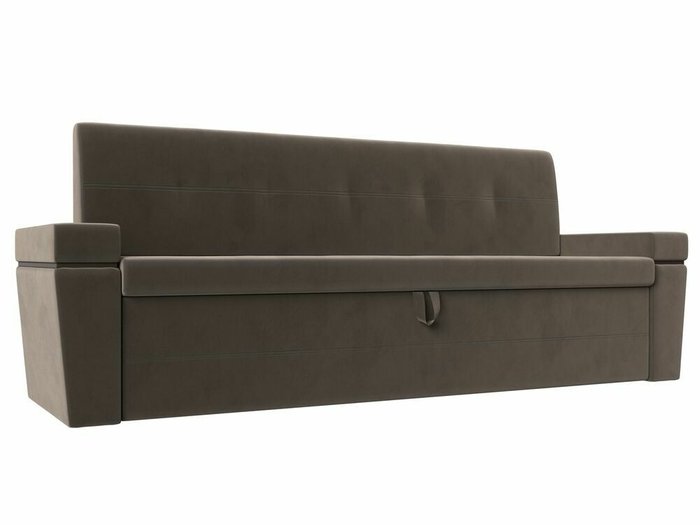 Прямой диван-кровать Деметра коричневого цвета