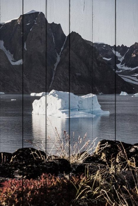 Картина на дереве Гренландия 120х180