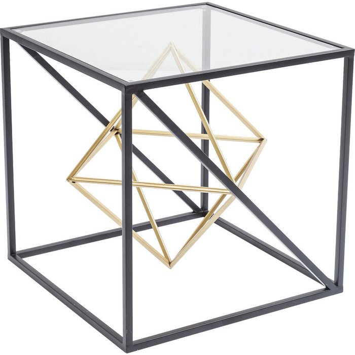 Столик приставной Prisma с прозрачной столешницей - лучшие Кофейные столики в INMYROOM