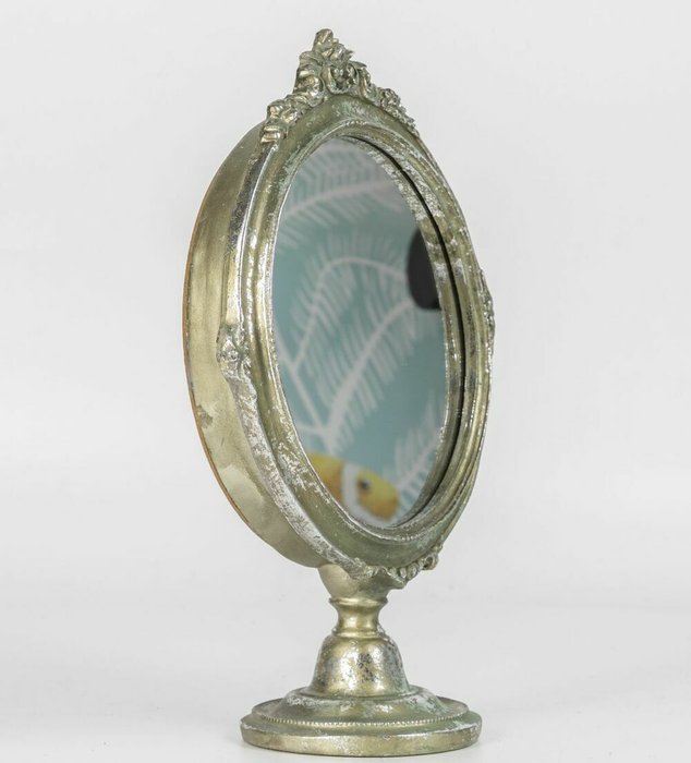 Зеркало настольное серебристого цвета - купить Настольные зеркала по цене 3944.0