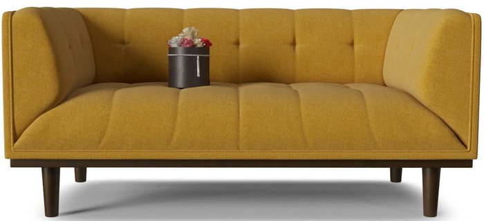 Диван прямой Гранд софа мини желтого цвета - лучшие Прямые диваны в INMYROOM
