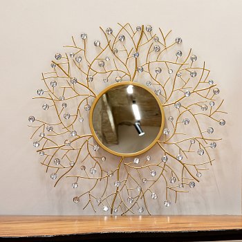 Настенное зеркало Бенуа Голд золотистого цвета - купить Настенные зеркала по цене 8150.0