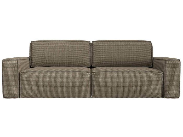 Прямой диван-кровать Прага классик бежево-коричневого цвета - купить Прямые диваны по цене 69999.0