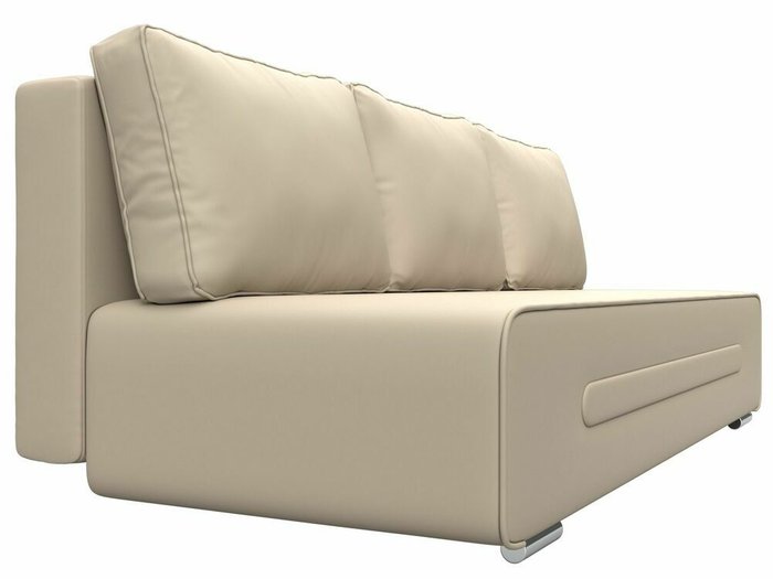 Прямой диван-кровать Приам бежевого цвета (экокожа) - лучшие Прямые диваны в INMYROOM