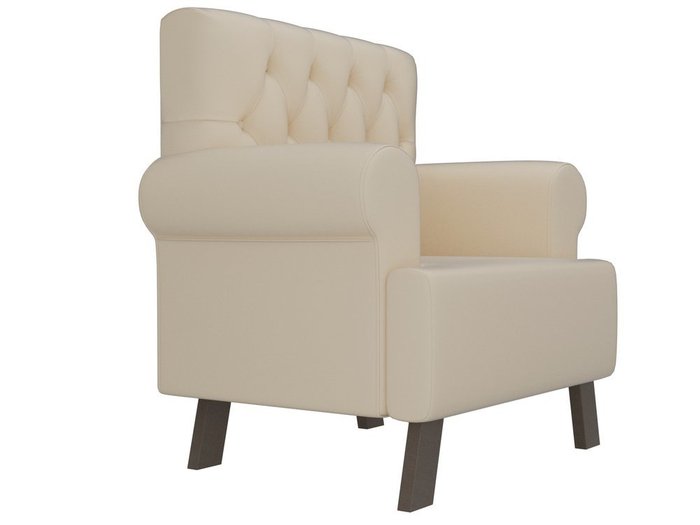 Кресло Хилтон бежевого цвета (экокожа) - лучшие Интерьерные кресла в INMYROOM