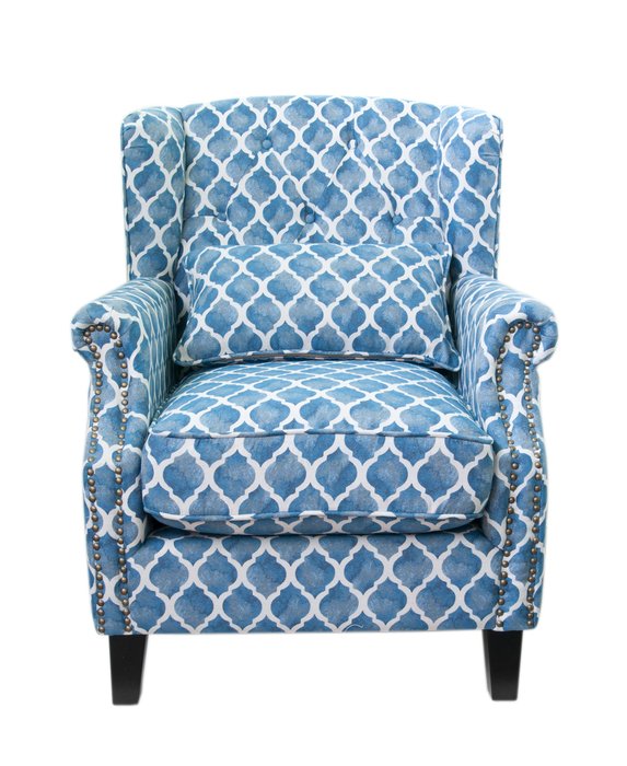 Кресло Scott blue wave сине-белого цвета - купить Интерьерные кресла по цене 63900.0