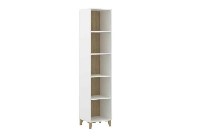 Книжный шкаф Нордвик белого цвета  - купить Книжные шкафы по цене 22380.0