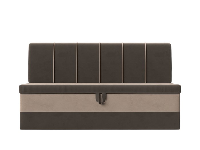 Диван-кровать Энигма коричнево-бежевого цвета - купить Прямые диваны по цене 34999.0