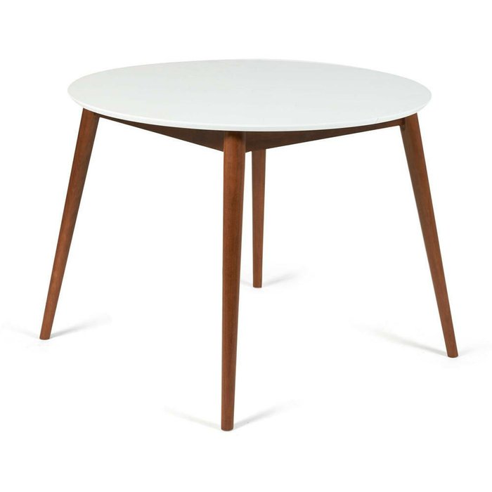 Раздвижной обеденный стол Bosco бело-коричневого цвета - купить Обеденные столы по цене 23630.0