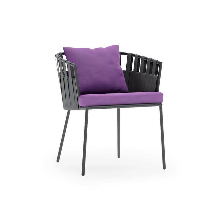 Кресло садовое Бора-бора серо-фиолетового цвета