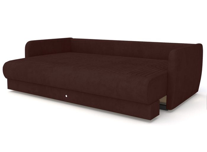 Прямой диван-кровать темно-коричневого цвета - купить Прямые диваны по цене 198000.0