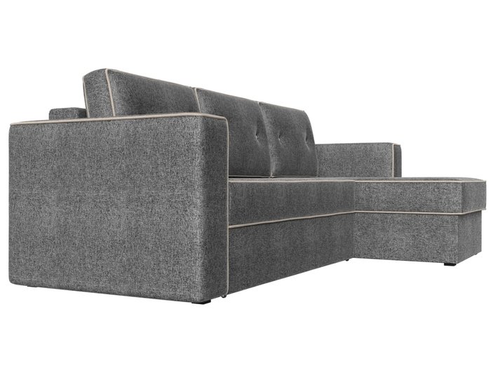 Угловой диван-кровать Принстон серого цвета правый угол - лучшие Угловые диваны в INMYROOM