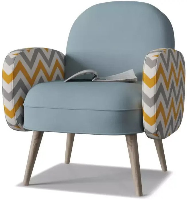 Кресло Бержер голубого цвета - лучшие Интерьерные кресла в INMYROOM