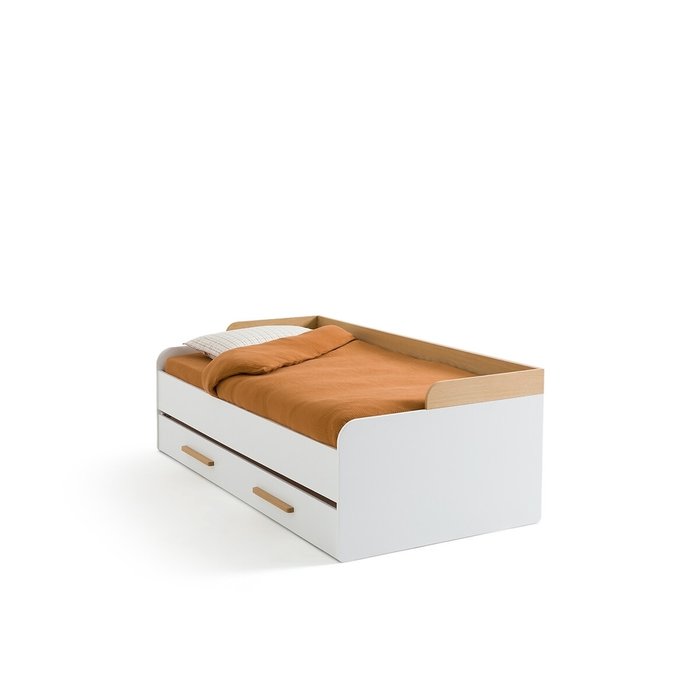 Кровать-кушетка раздвижная с основанием Arturo 90x190 белого цвета - купить Одноярусные кроватки по цене 56949.0