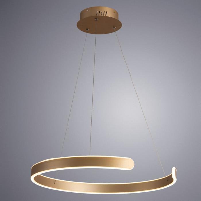Подвесной светодиодный светильник Helios золотого цвета - купить Подвесные светильники по цене 11460.0
