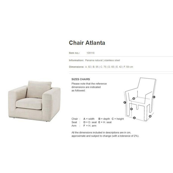 Кресло  "Chair Atlanta" - купить Интерьерные кресла по цене 77935.0