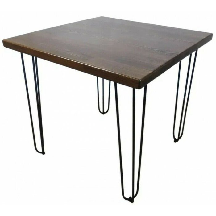 Стол обеденный Loft 70х70 с квадратной столешницей цвета темный дуб