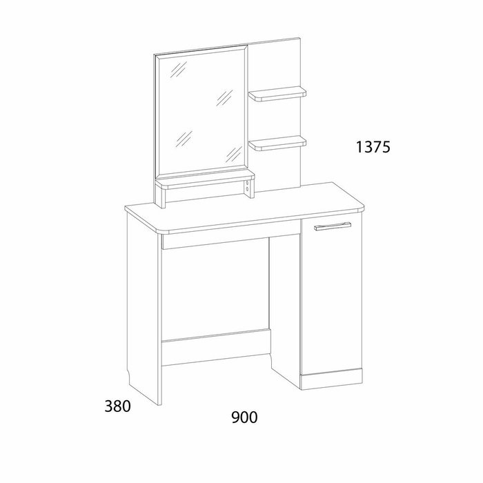 Туалетный стол Oskar бежевого цвета - лучшие Туалетные столики в INMYROOM