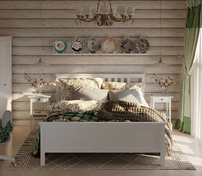 Кровать Кантри 180х200 белого цвета    - лучшие Кровати для спальни в INMYROOM