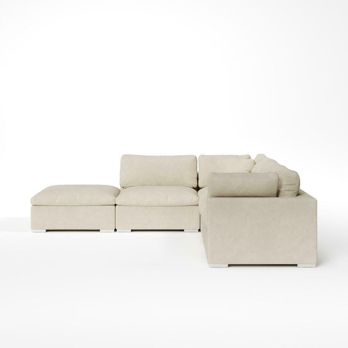 Модульный угловой диван Бергин бело-молочного цвета - купить Угловые диваны по цене 306900.0