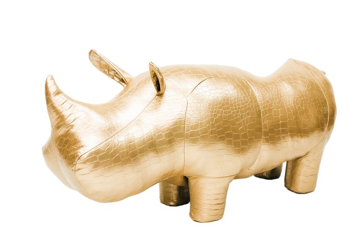 Пуф-игрушка Носорог золотистого цвета
