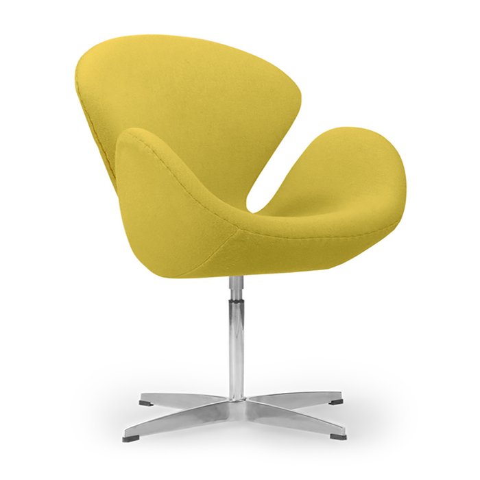 Кресло Swan желтого цвета - лучшие Интерьерные кресла в INMYROOM