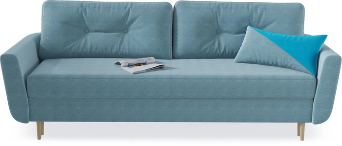 Диван-кровать прямой Норфолк голубого цвета - купить Прямые диваны по цене 38103.0