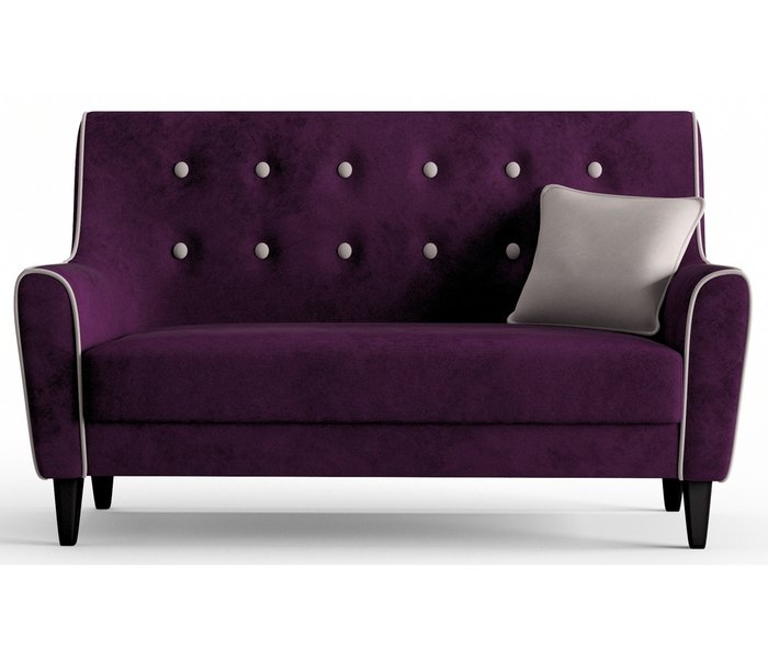 Диван из велюра Мерлин фиолетового цвета - купить Прямые диваны по цене 22490.0