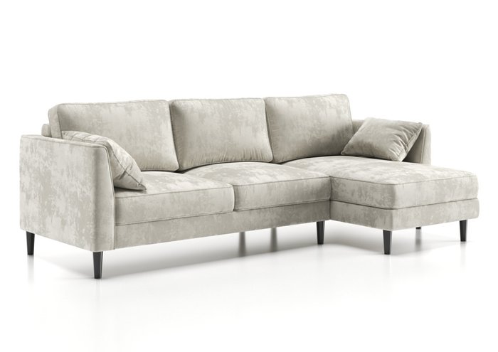 Угловой диван-кровать Грейс с оттоманкой белого цвета