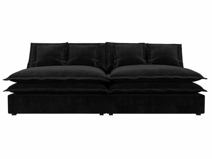 Диван Лига 040 черного цвета - купить Прямые диваны по цене 47999.0