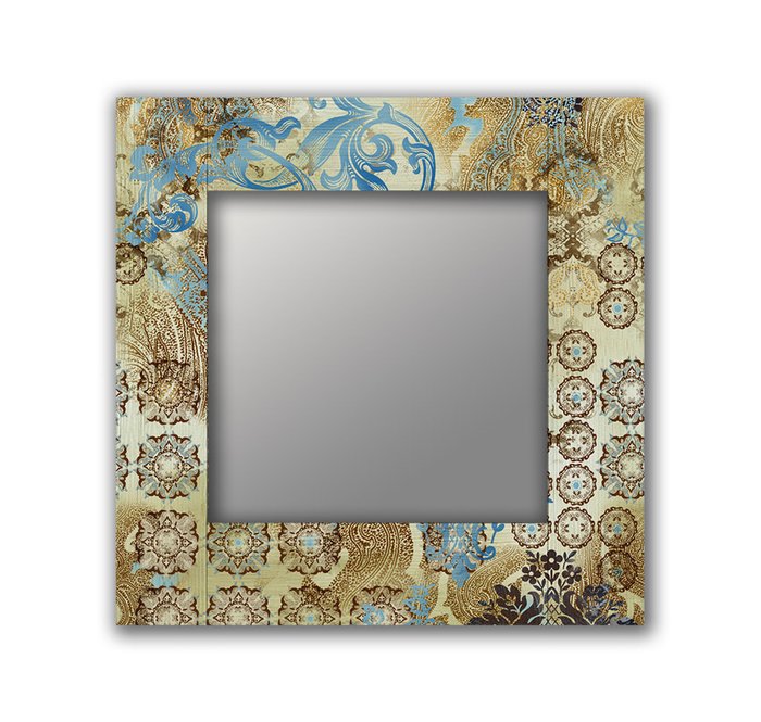 Настенное зеркало Винтажный стиль 50х65 бежевого цвета - купить Настенные зеркала по цене 13190.0