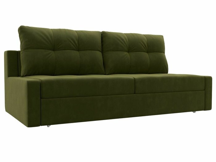 Прямой диван-кровать Мартин зеленого цвета