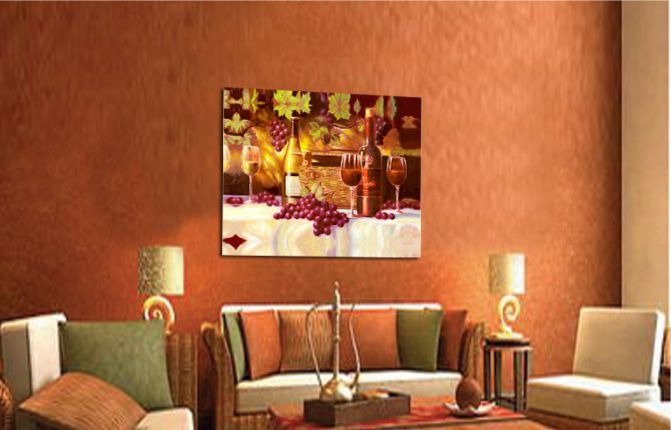 Дизайнерская картина на холсте "Жизнь винограда" - купить Принты по цене 3390.0