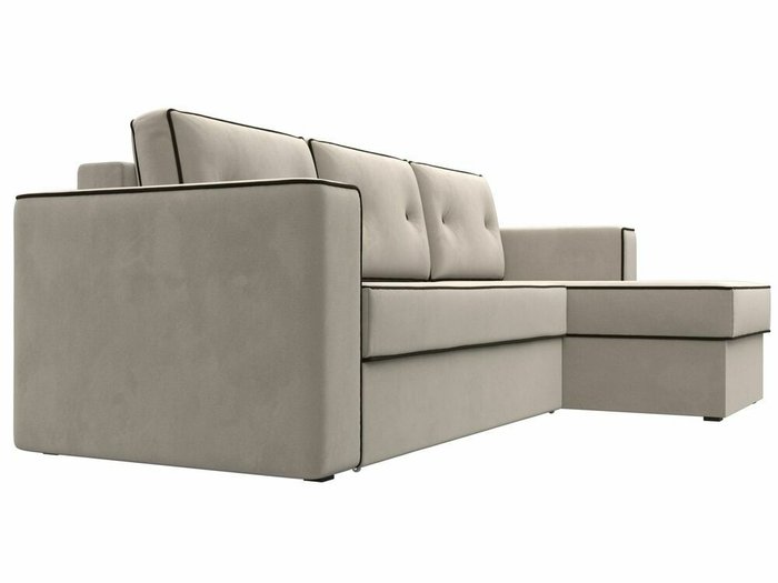 Угловой диван-кровать Принстон бежевого цвета правый угол - лучшие Угловые диваны в INMYROOM