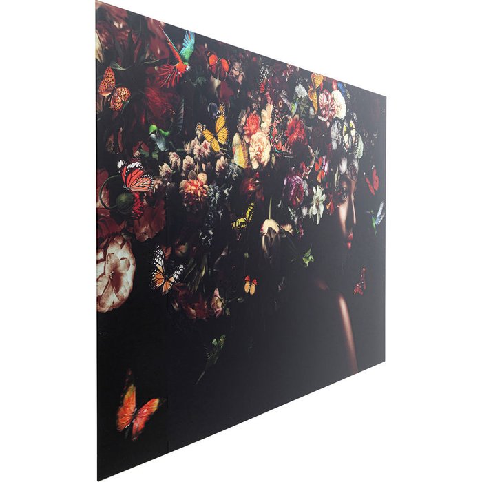 Картина Lady Flowers 100х150 со стеклом  - купить Принты по цене 34013.0