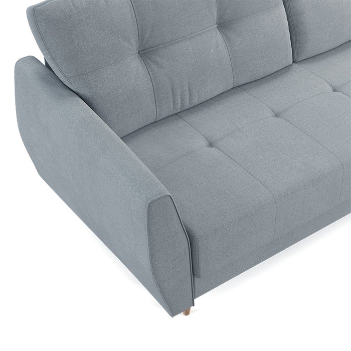 Прямой диван-кровать Raud светло-серого цвета - лучшие Прямые диваны в INMYROOM