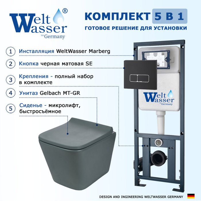 Комплект 3 в 1 инсталляция Marberg